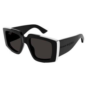 New ALEXANDER MCQUEEN Black Square AM0446S 001 Sunglasses Women
